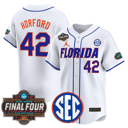 Florida Gators 2025 Final Four Patch Vapor Baseball Jersey - All Stitched