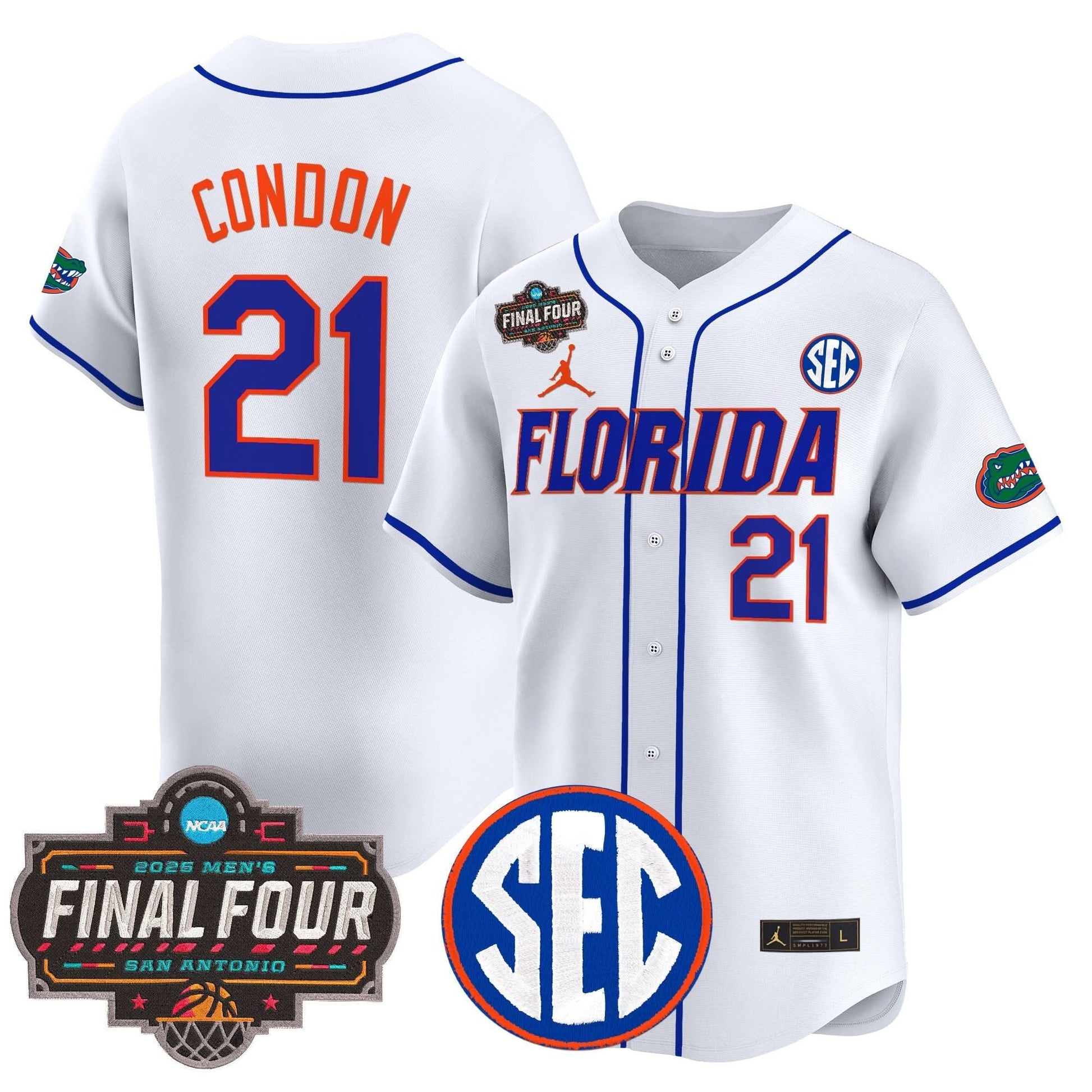 Florida Gators 2025 Final Four Patch Vapor Baseball Jersey - All Stitched