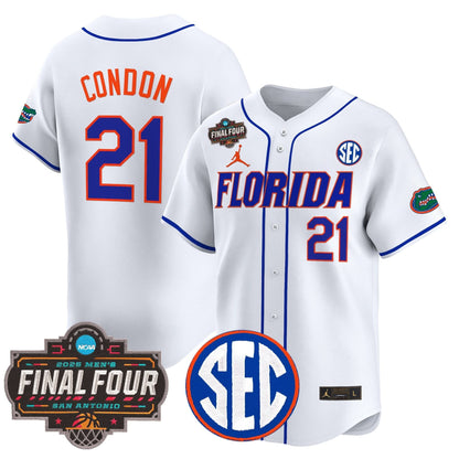 Florida Gators 2025 Final Four Patch Vapor Baseball Jersey - All Stitched
