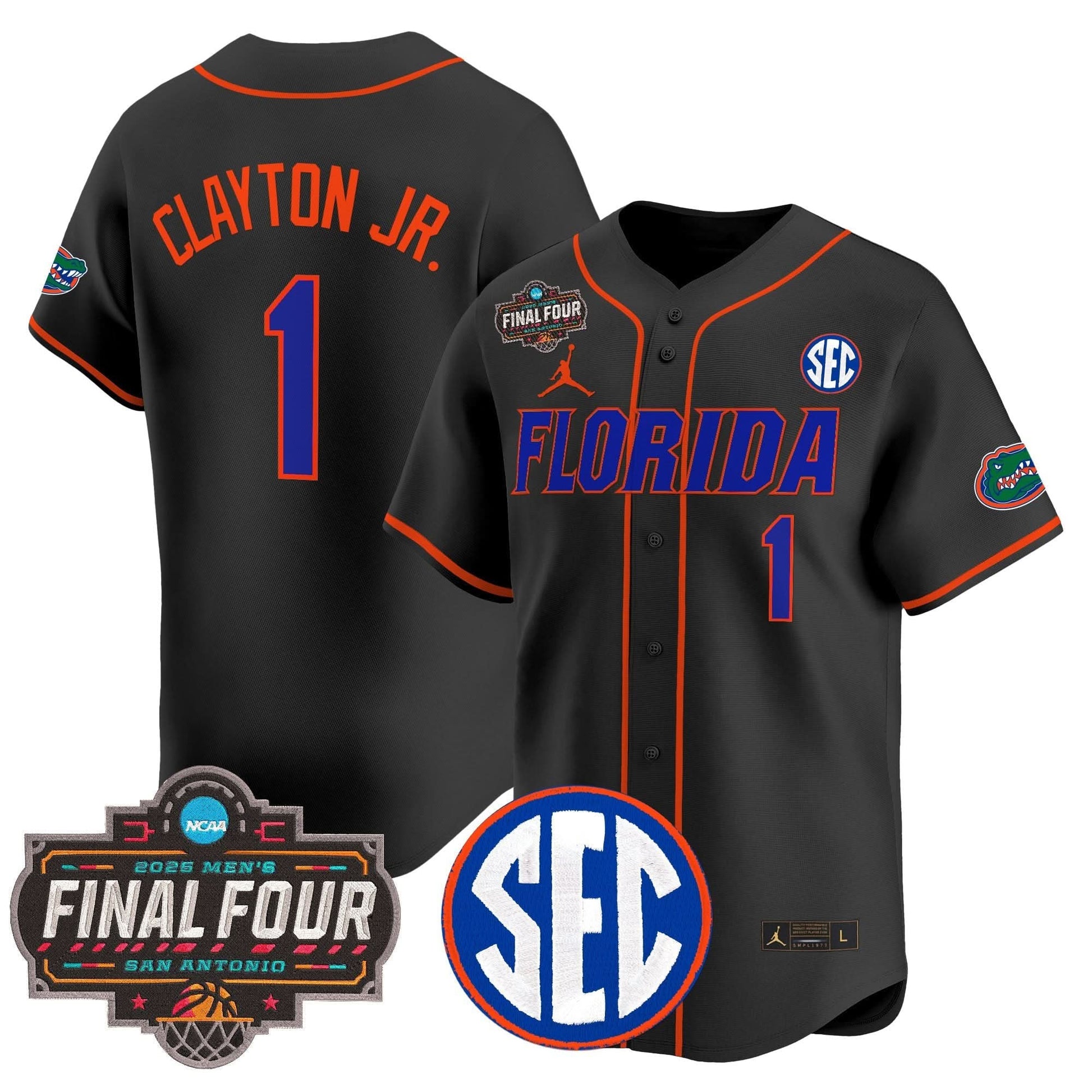 Florida Gators 2025 Final Four Patch Vapor Baseball Jersey - All Stitched