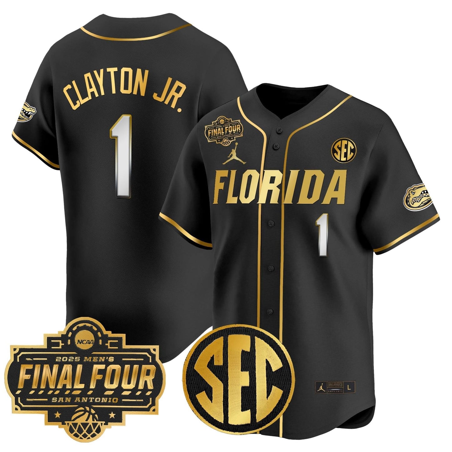 Florida Gators 2025 Final Four Patch Vapor Baseball Jersey - All Stitched