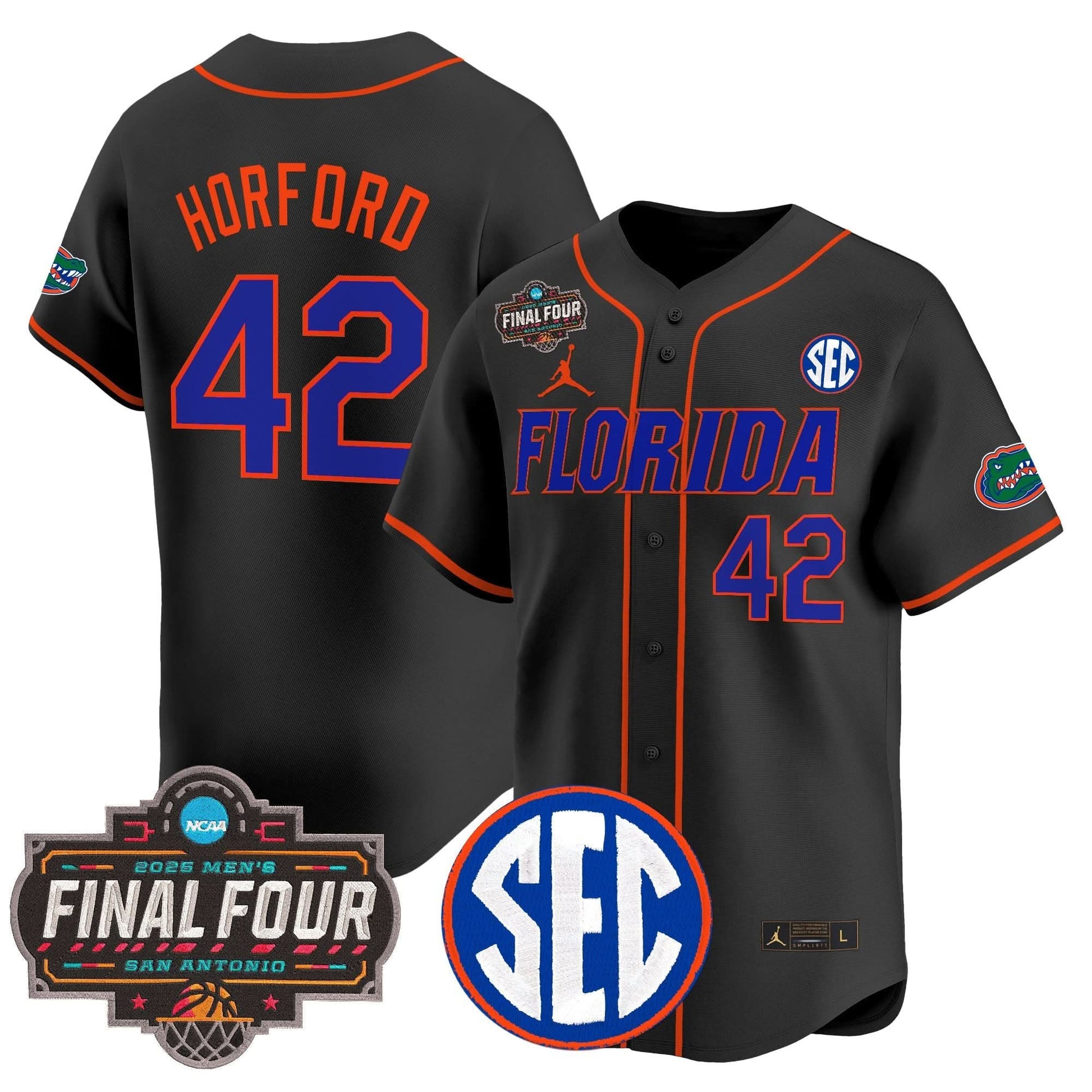 Florida Gators 2025 Final Four Patch Vapor Baseball Jersey - All Stitched