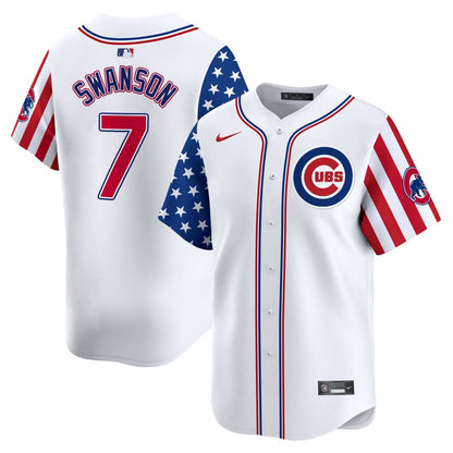 Chicago Cubs  2025 Independence Day Vapor Premier Limited Jersey - All Stitched
