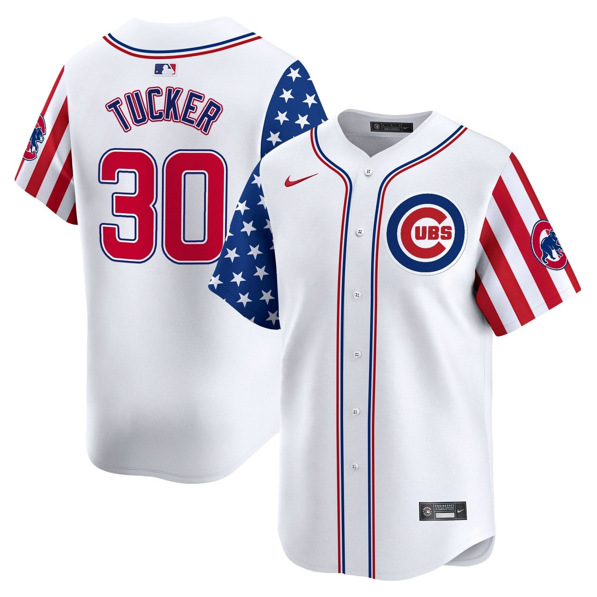 Chicago Cubs  2025 Independence Day Vapor Premier Limited Jersey - All Stitched