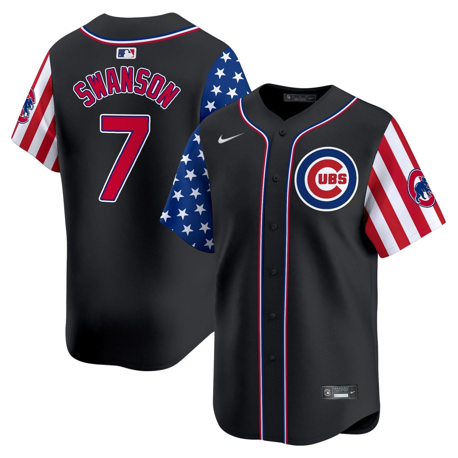 Chicago Cubs  2025 Independence Day Vapor Premier Limited Jersey - All Stitched