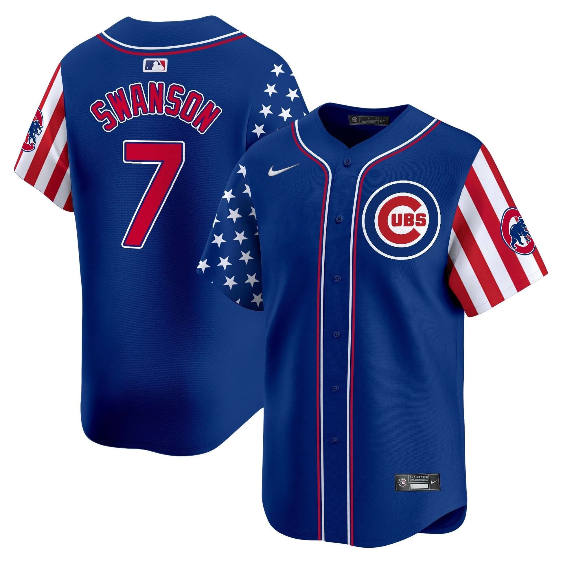 Chicago Cubs  2025 Independence Day Vapor Premier Limited Jersey - All Stitched