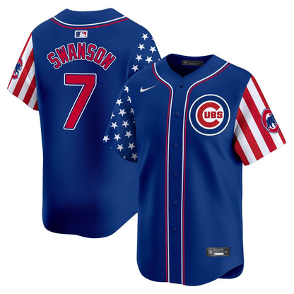 Chicago Cubs  2025 Independence Day Vapor Premier Limited Jersey - All Stitched