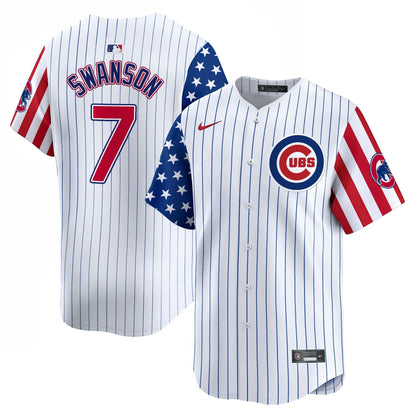 Chicago Cubs  2025 Independence Day Vapor Premier Limited Jersey - All Stitched
