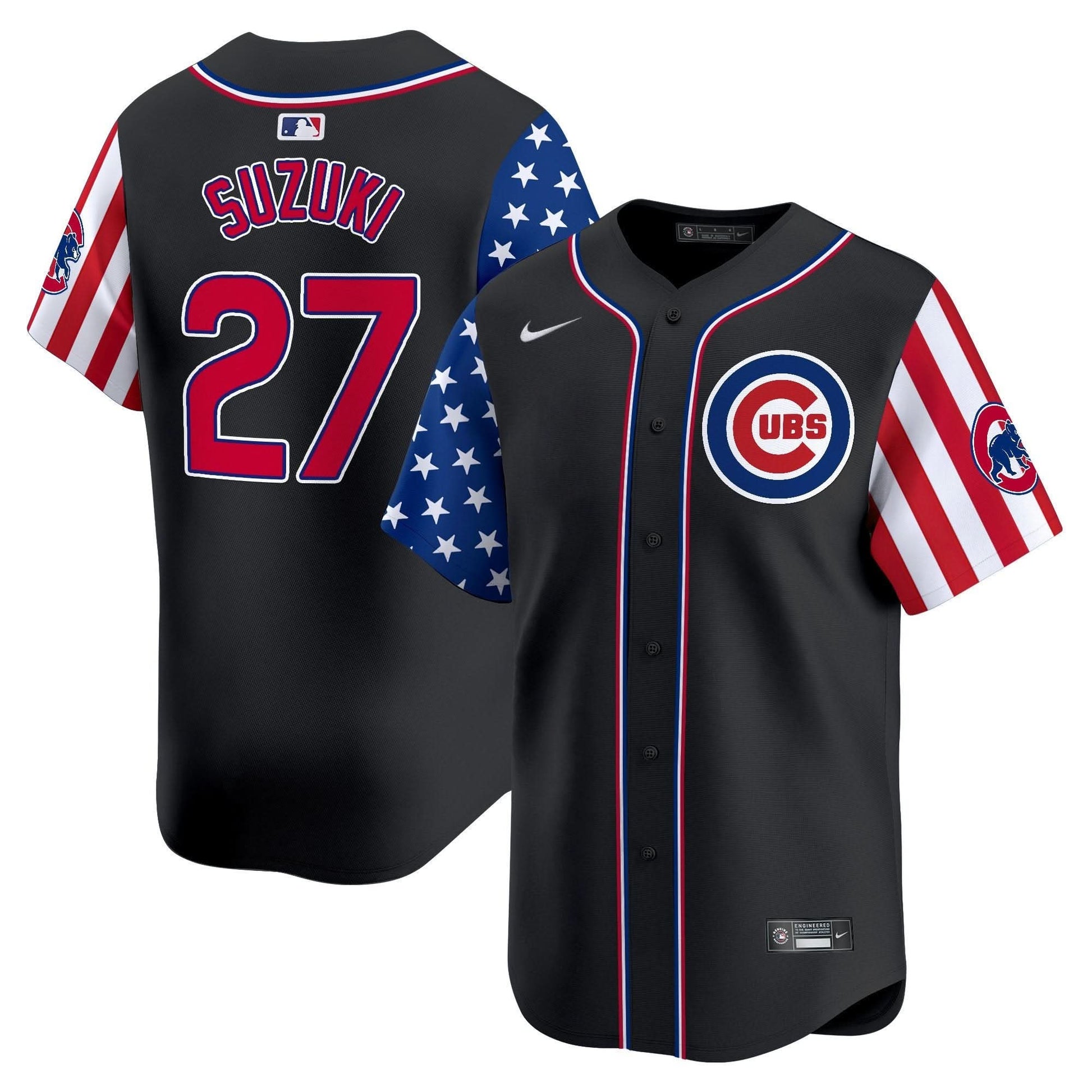 Chicago Cubs  2025 Independence Day Vapor Premier Limited Jersey - All Stitched
