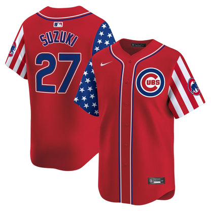 Chicago Cubs  2025 Independence Day Vapor Premier Limited Jersey - All Stitched