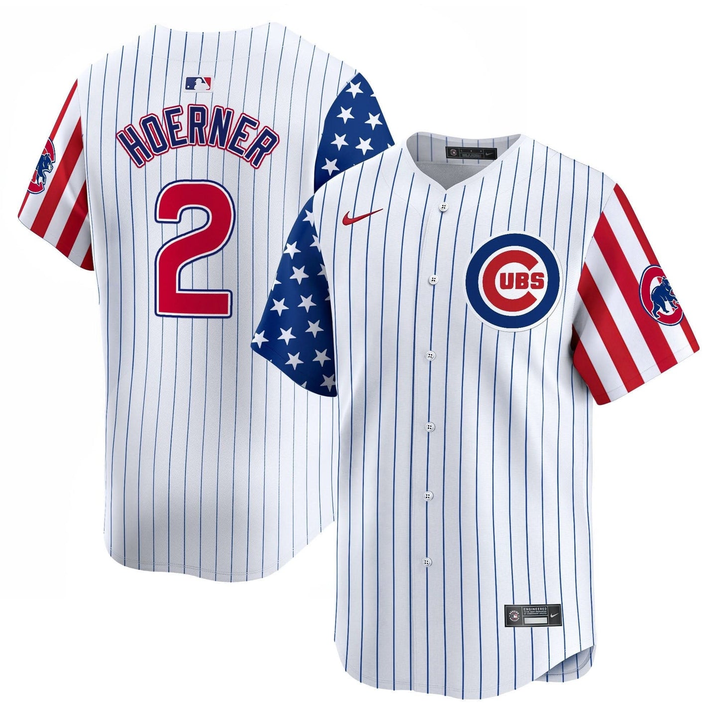 Chicago Cubs  2025 Independence Day Vapor Premier Limited Jersey - All Stitched