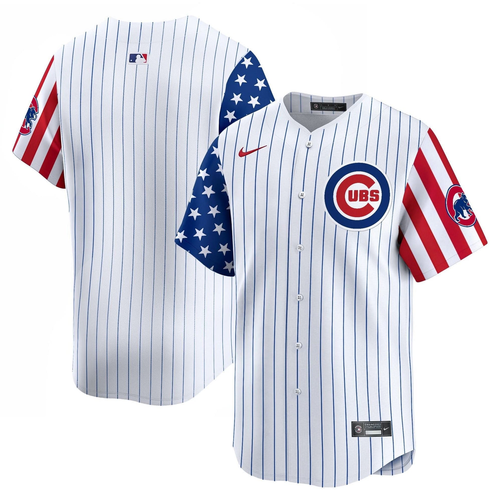 Chicago Cubs  2025 Independence Day Vapor Premier Limited Jersey - All Stitched