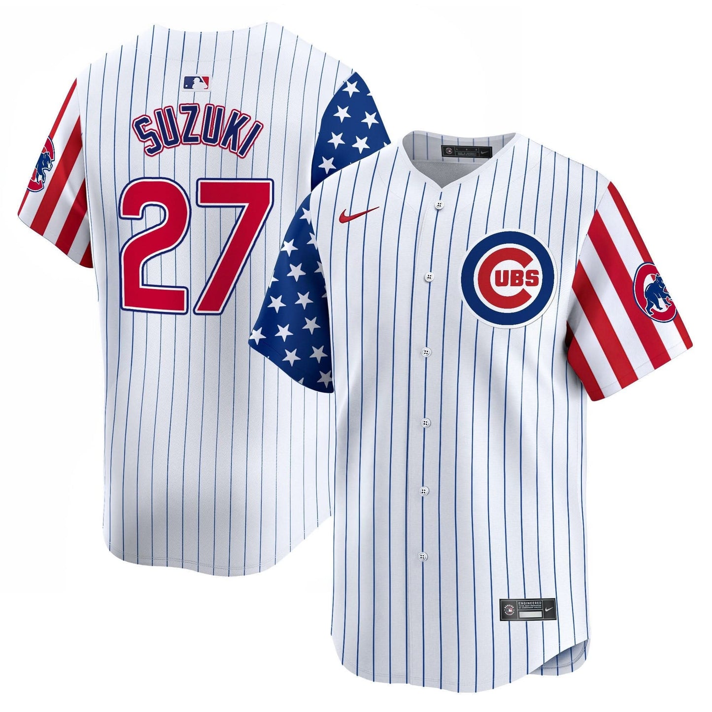 Chicago Cubs  2025 Independence Day Vapor Premier Limited Jersey - All Stitched