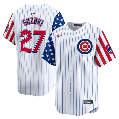Chicago Cubs  2025 Independence Day Vapor Premier Limited Jersey - All Stitched