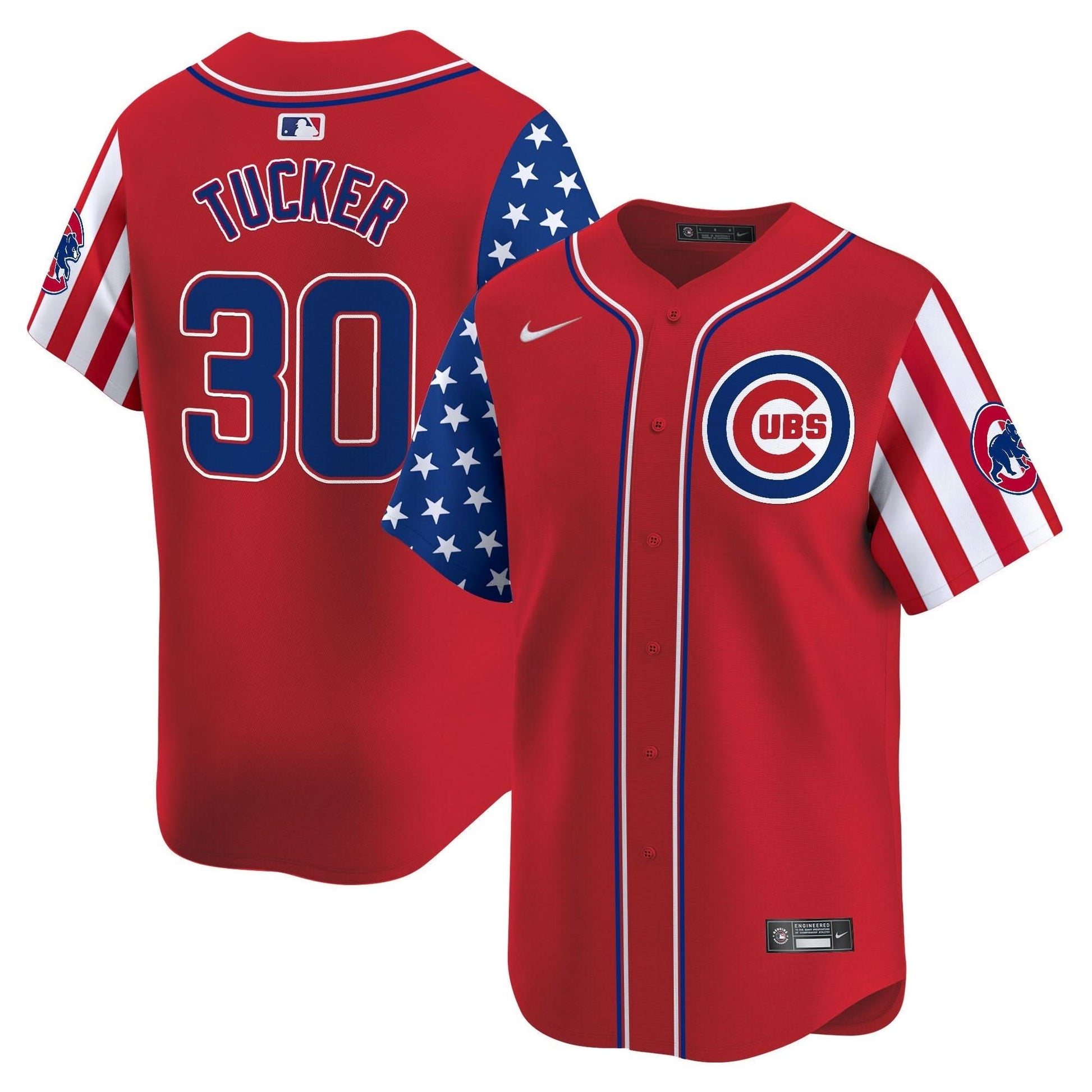 Chicago Cubs  2025 Independence Day Vapor Premier Limited Jersey - All Stitched
