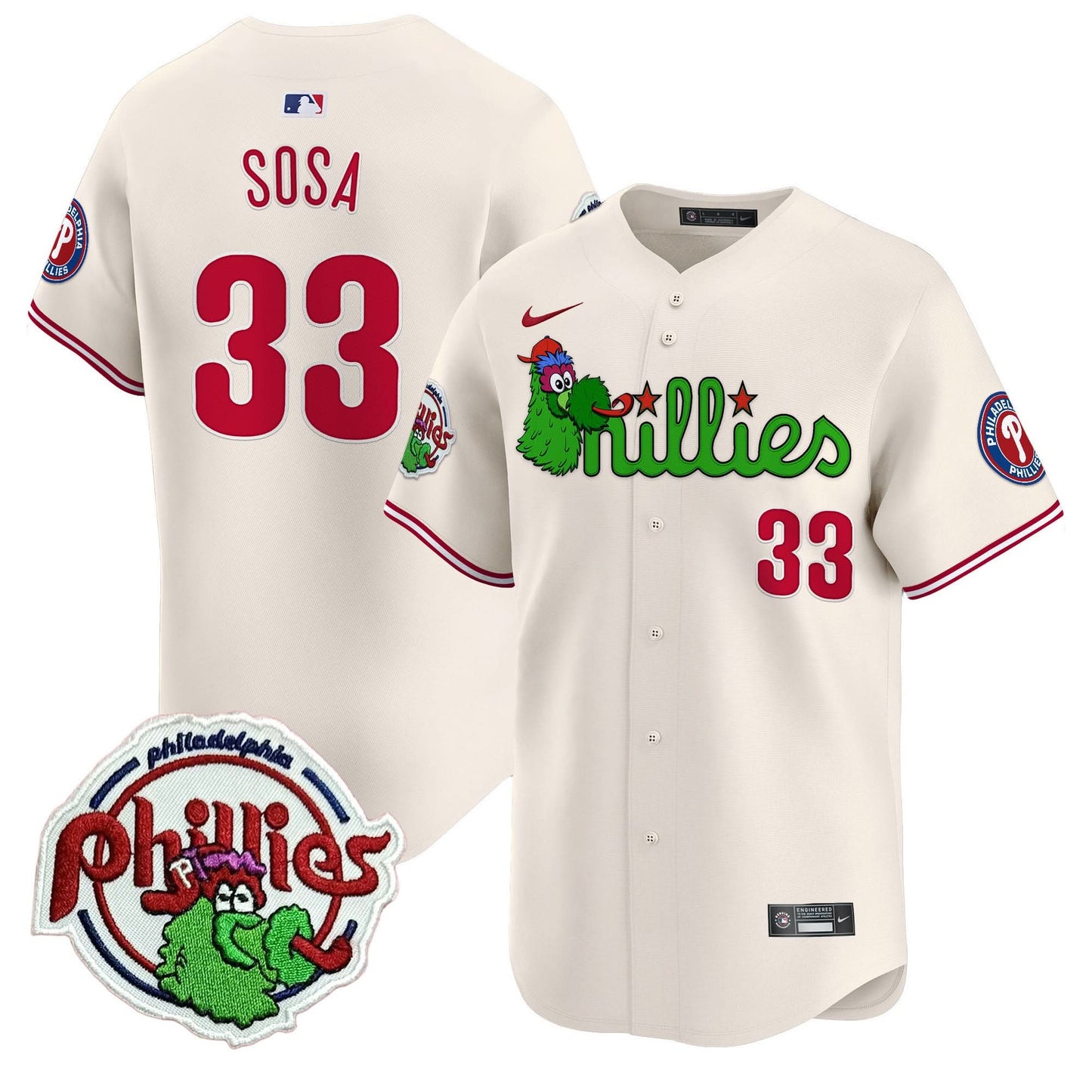 Phillies Phanatic Patch Vapor Premier Limited Jersey V3 - All Stitched