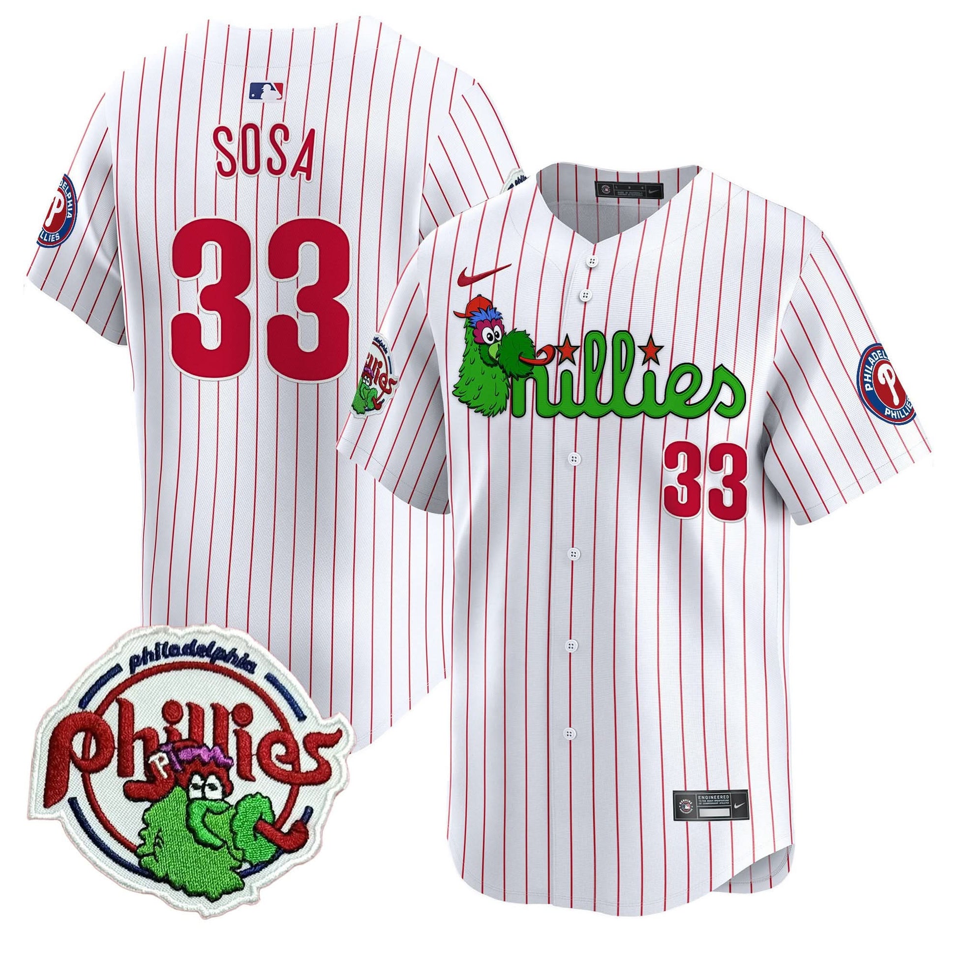 Phillies Phanatic Patch Vapor Premier Limited Jersey V3 - All Stitched