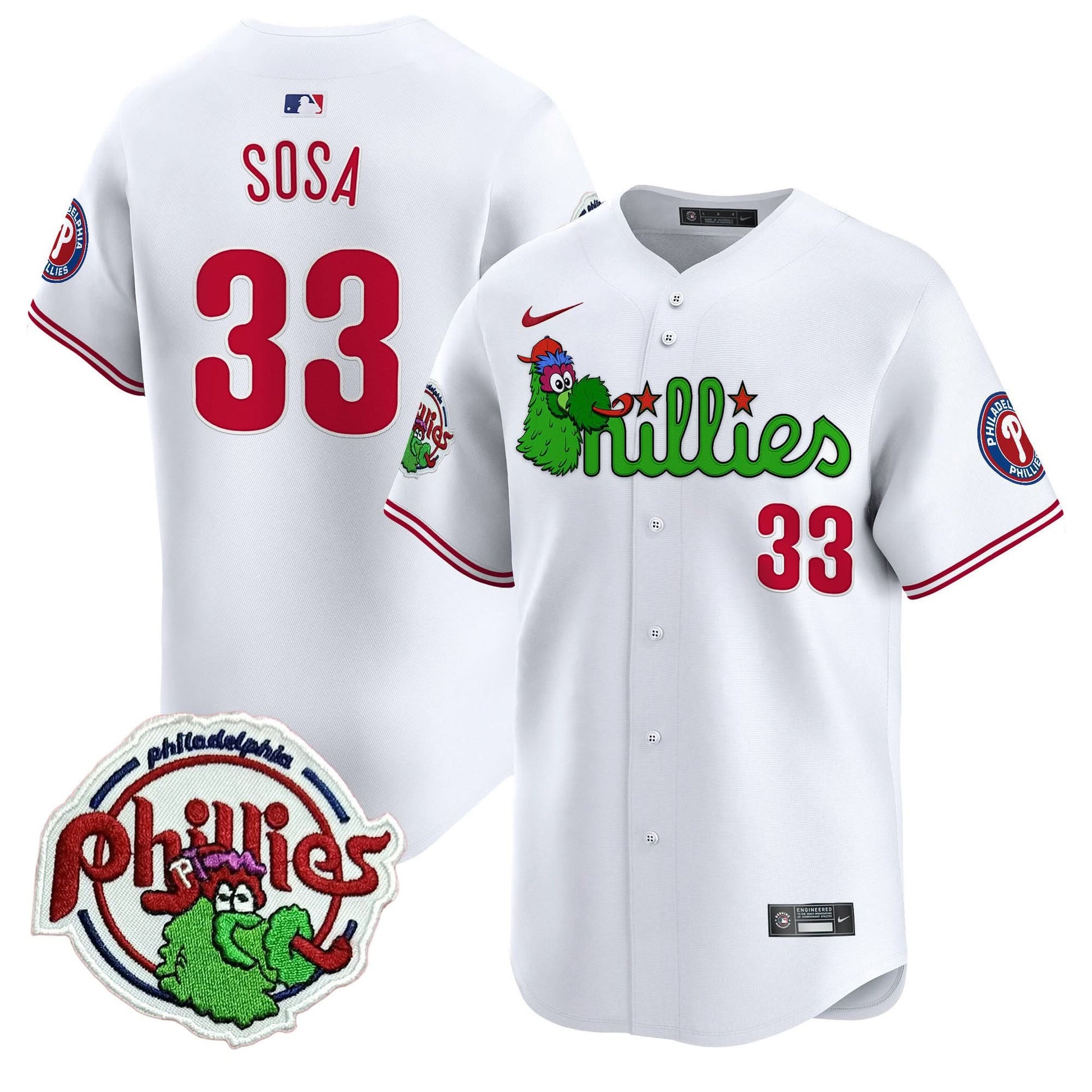 Phillies Phanatic Patch Vapor Premier Limited Jersey V3 - All Stitched