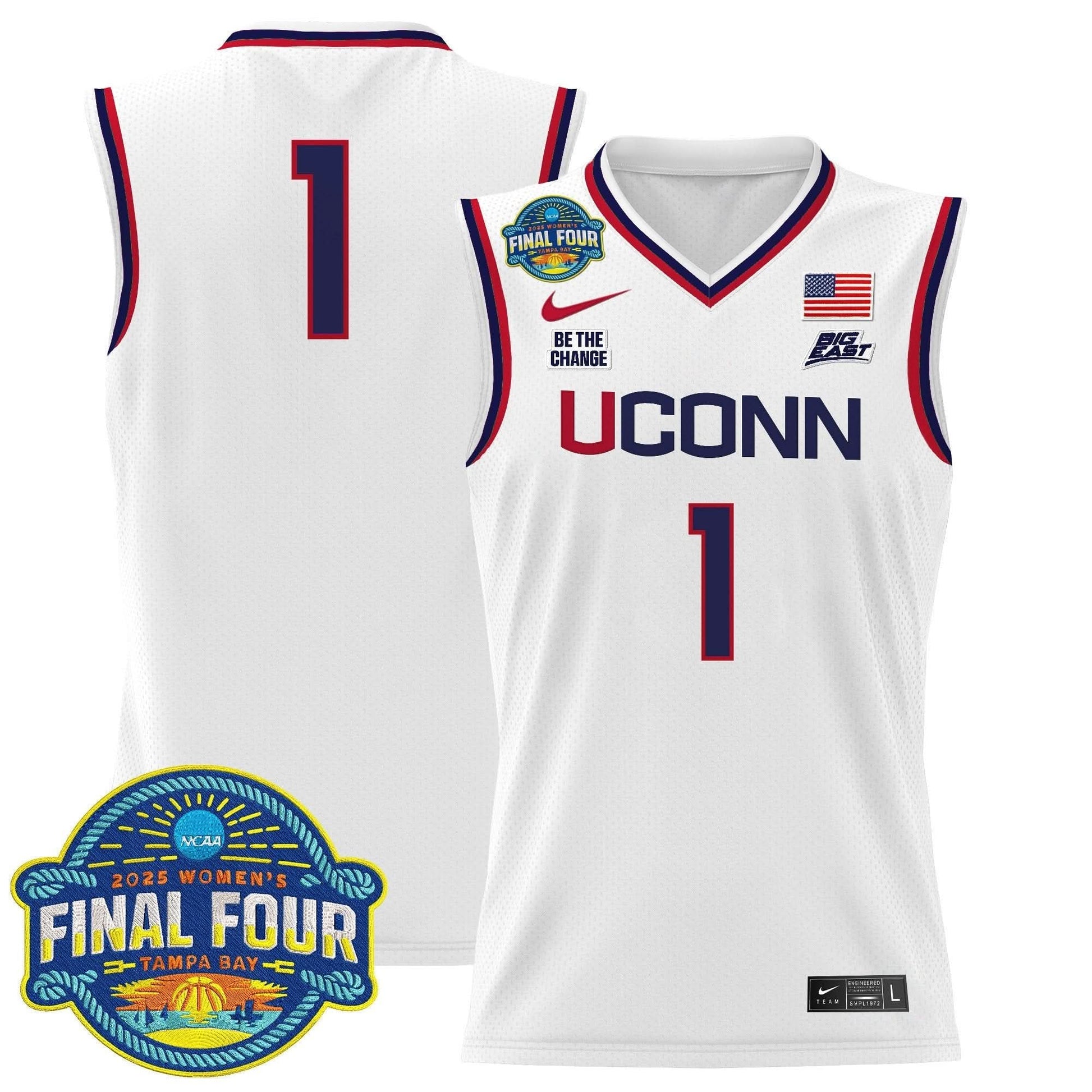 UConn Huskies 2025 Big Eat Women's Final Four Patch Lightweight Basketball Jersey - All Stitched
