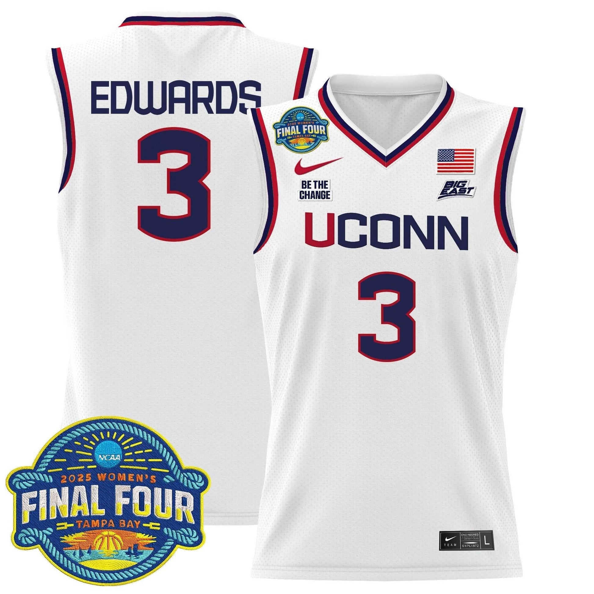 UConn Huskies 2025 Big Eat Women's Final Four Patch Lightweight Basketball Jersey - All Stitched