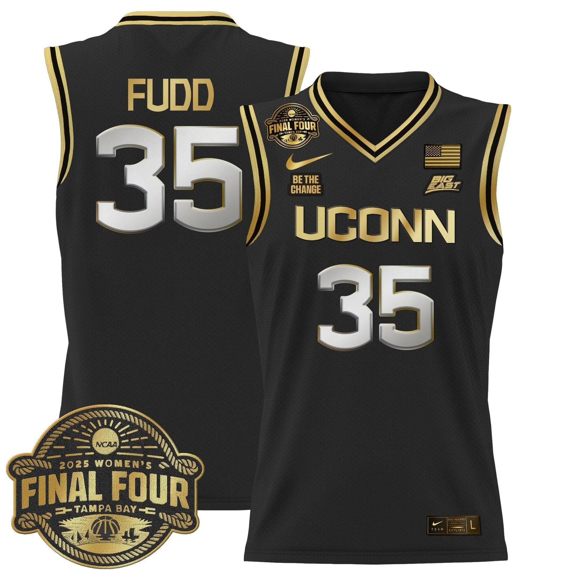 UConn Huskies 2025 Big Eat Women's Final Four Patch Lightweight Basketball Jersey - All Stitched