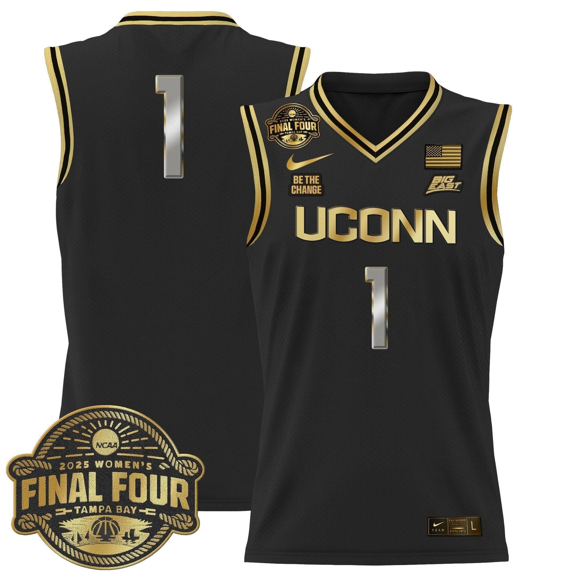 UConn Huskies 2025 Big Eat Women's Final Four Patch Lightweight Basketball Jersey - All Stitched