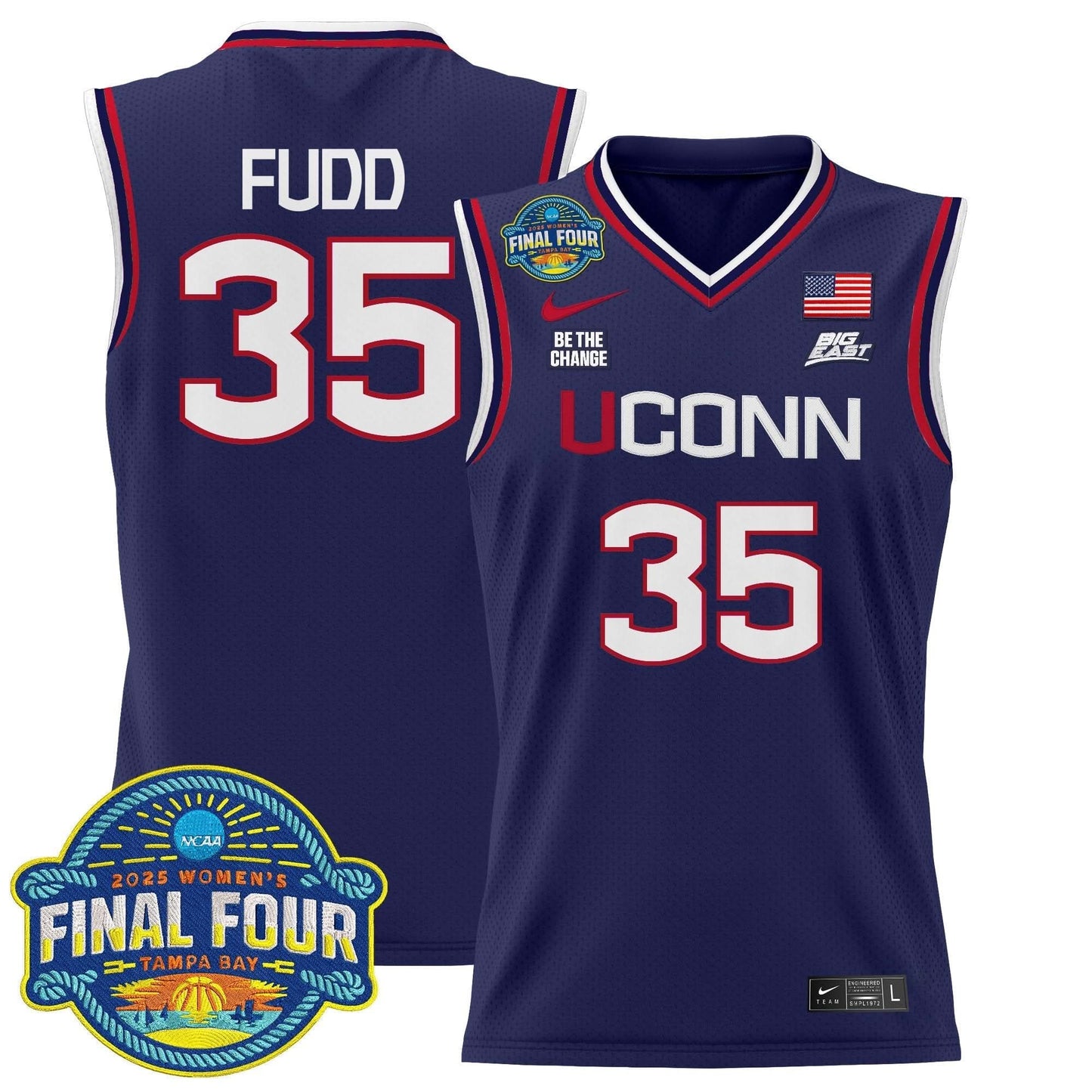 UConn Huskies 2025 Big Eat Women's Final Four Patch Lightweight Basketball Jersey - All Stitched