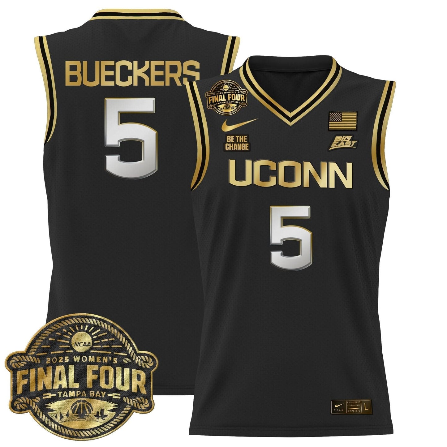UConn Huskies 2025 Big Eat Women's Final Four Patch Lightweight Basketball Jersey - All Stitched