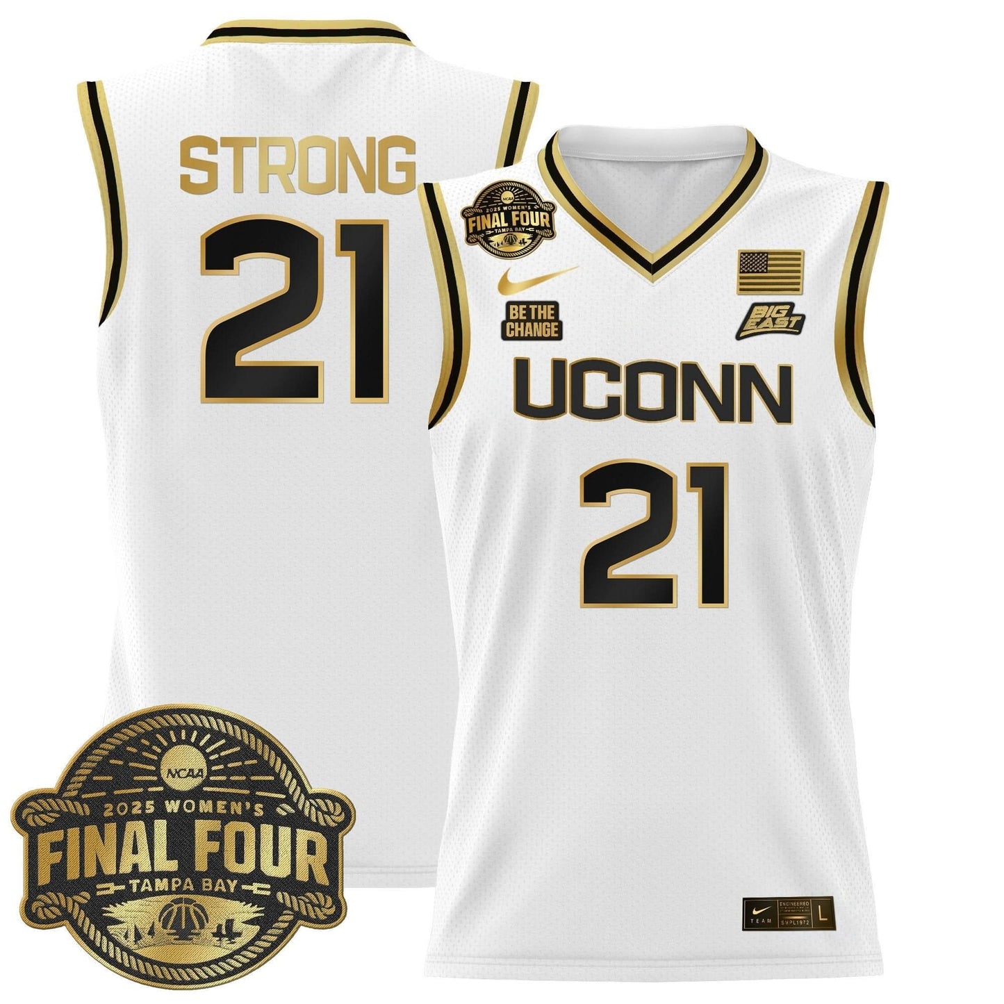 UConn Huskies 2025 Big Eat Women's Final Four Patch Lightweight Basketball Jersey - All Stitched