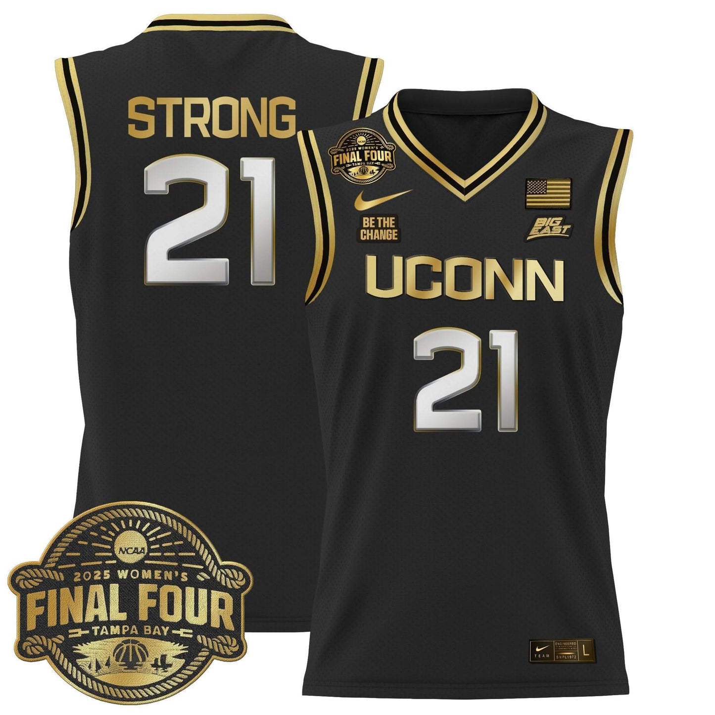 UConn Huskies 2025 Big Eat Women's Final Four Patch Lightweight Basketball Jersey - All Stitched