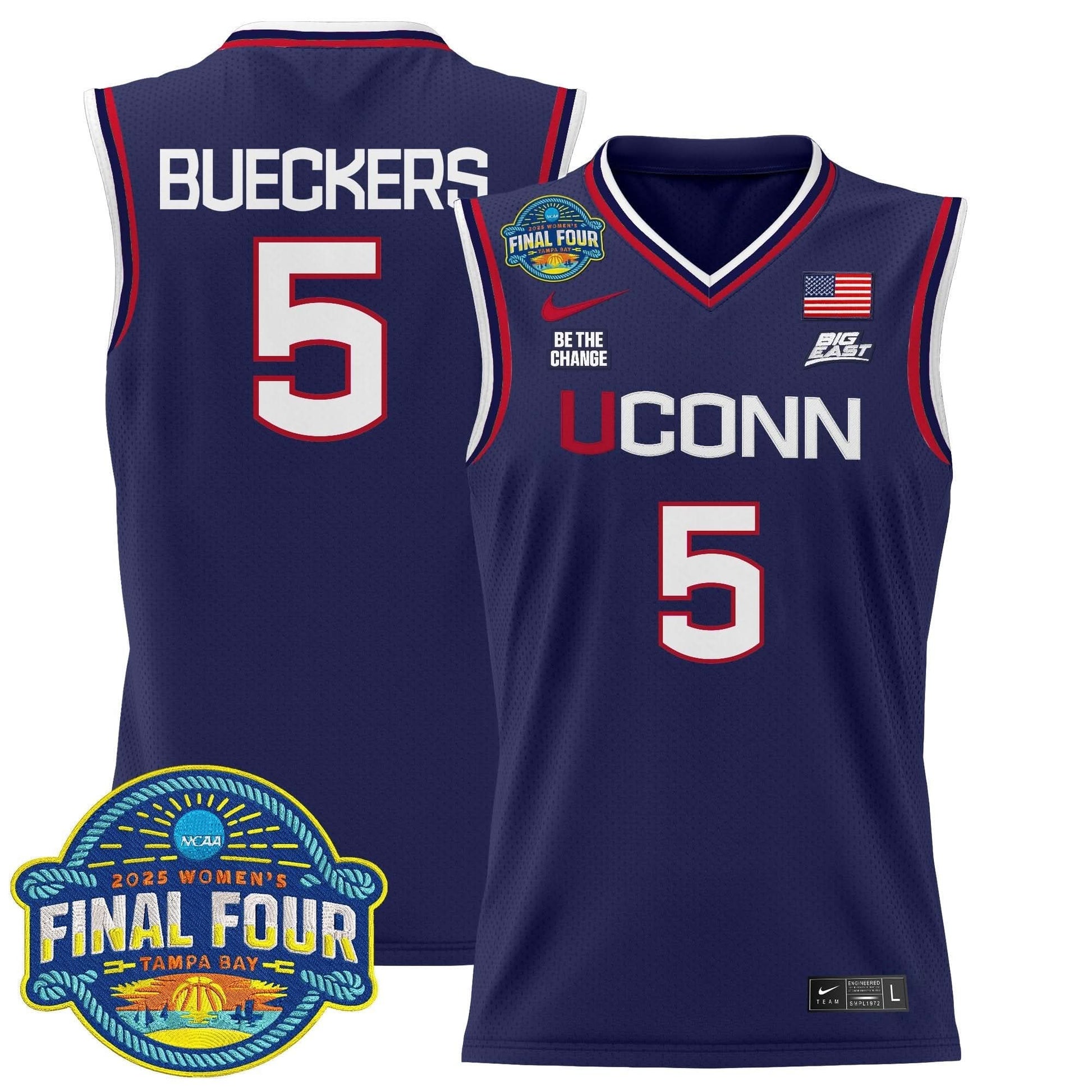 UConn Huskies 2025 Big Eat Women's Final Four Patch Lightweight Basketball Jersey - All Stitched