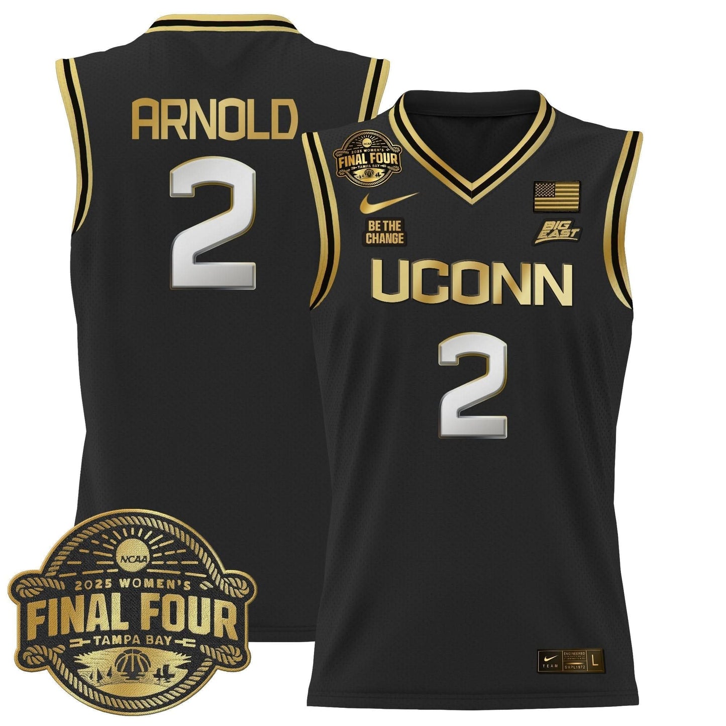 UConn Huskies 2025 Big Eat Women's Final Four Patch Lightweight Basketball Jersey - All Stitched