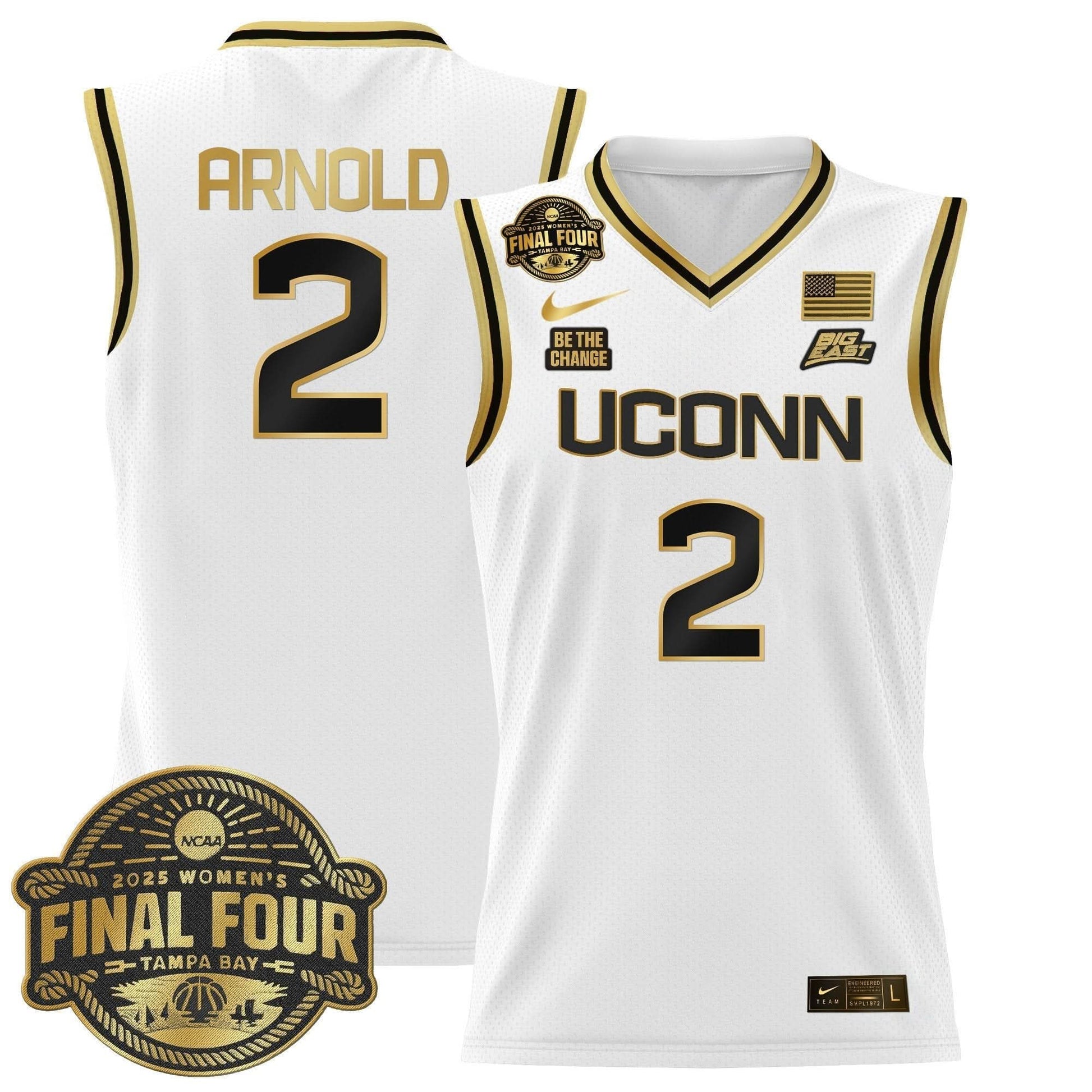 UConn Huskies 2025 Big Eat Women's Final Four Patch Lightweight Basketball Jersey - All Stitched