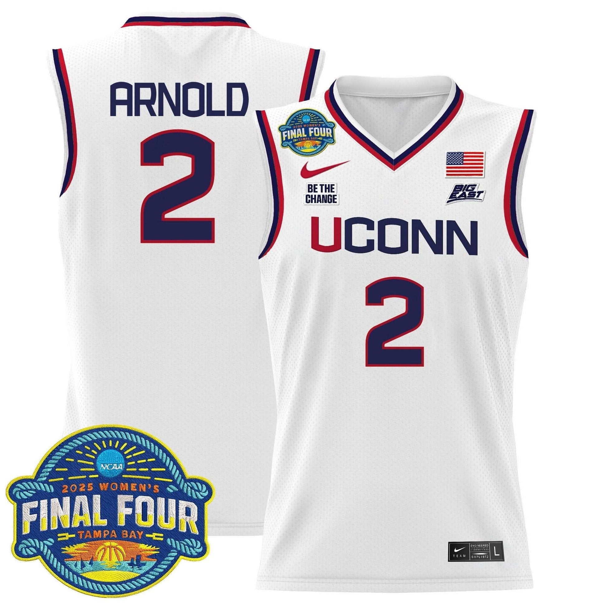 UConn Huskies 2025 Big Eat Women's Final Four Patch Lightweight Basketball Jersey - All Stitched