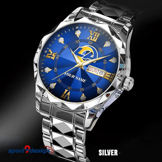 Los Angeles Rams - American Football Men Luxury Hand Watch All Team Custom Any Name Gift For Fan - Limited Edition