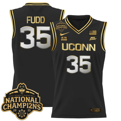 UConn Huskies 2025 Women's National Champions Patch Lightweight Basketball Jersey - All Stitched