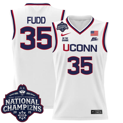 UConn Huskies 2025 Women's National Champions Patch Lightweight Basketball Jersey - All Stitched