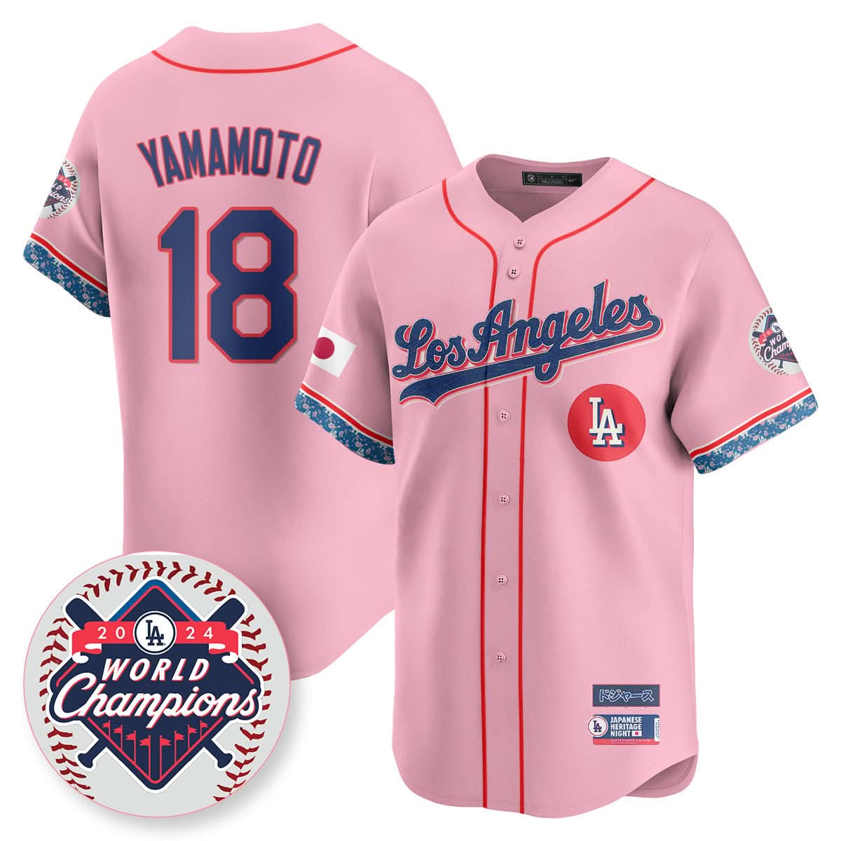 Los Angeles Dodgers Japanese Heritage Night Jersey - All Stitched