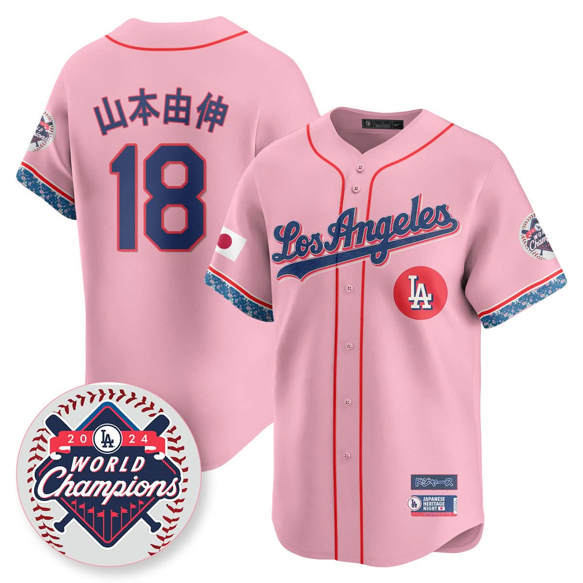 Los Angeles Dodgers Japanese Heritage Night Jersey - All Stitched