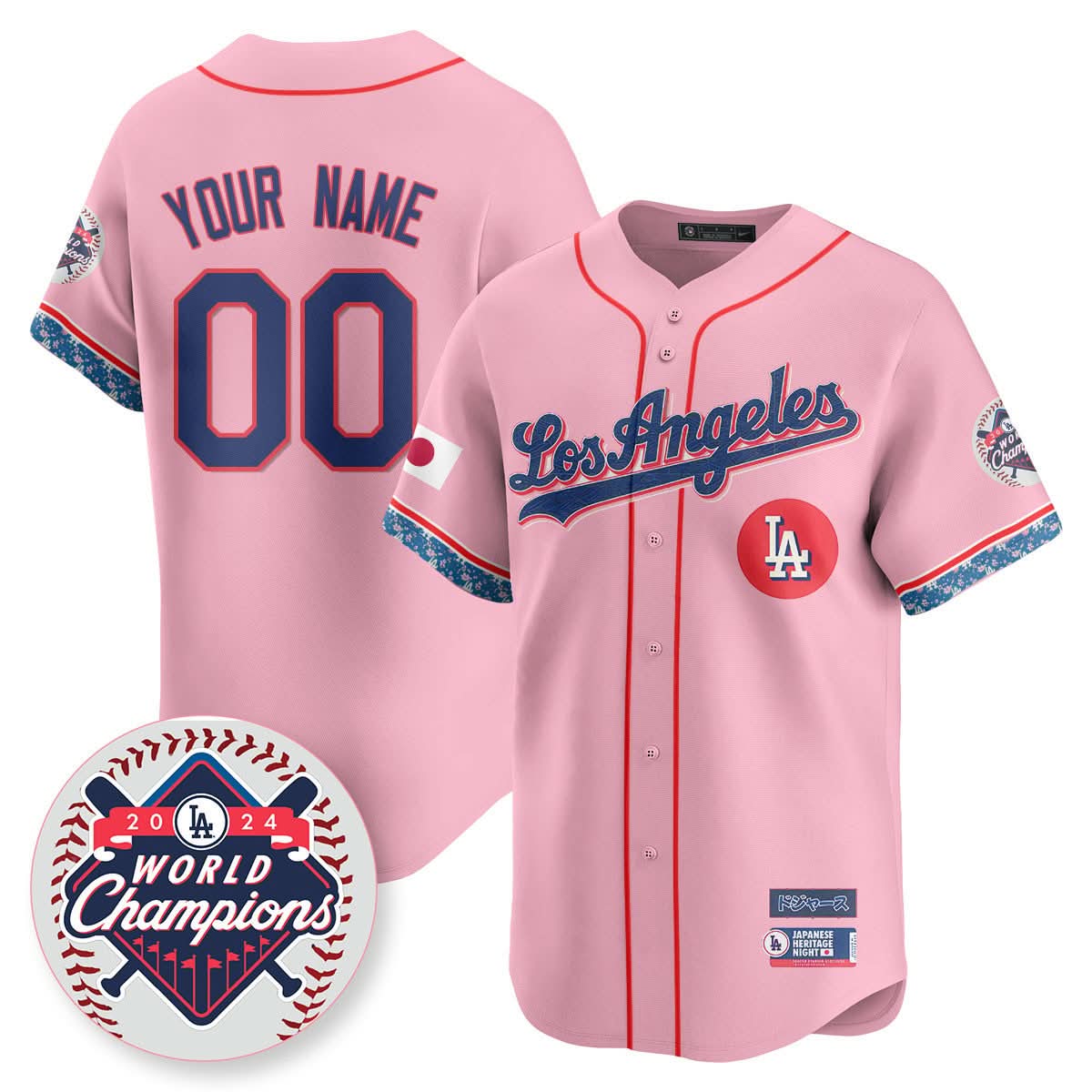 Custom Gender/Name Los Angeles Dodgers Japanese Heritage Night Jersey - All Stitched