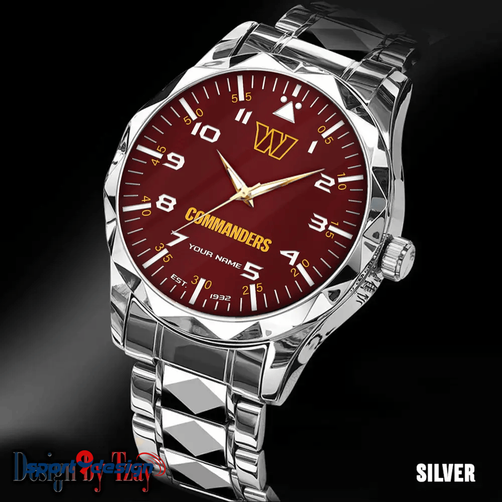 Washington Commanders Luxury Diamond Men Watch Trending 2025