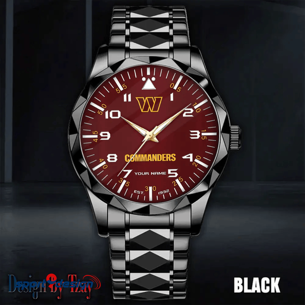 Washington Commanders Luxury Diamond Men Watch Trending 2025