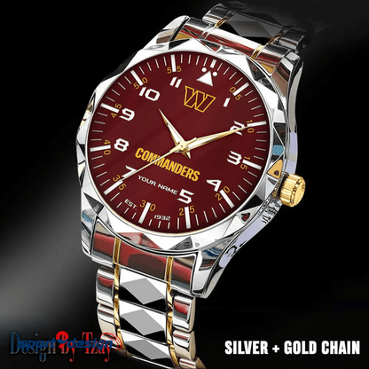 Washington Commanders Luxury Diamond Men Watch Trending 2025