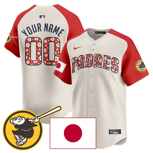 Custom San Diego Padres Japanese Heritage Jersey - All Stitched