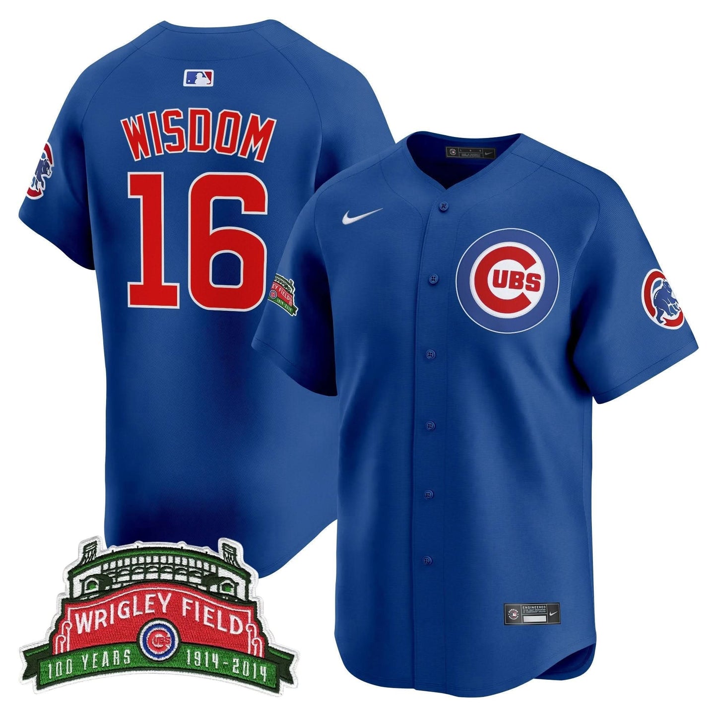 Chicago Cubs Wrigley Field Style Vapor Premier Limited Jersey - All Stitched