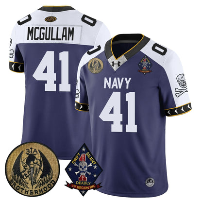 Navy Midshipmen Lacrosse Jolly Rogers Vapor Limited Jersey - All Stitched
