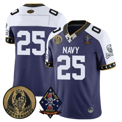 Navy Midshipmen Lacrosse Jolly Rogers Vapor Limited Jersey - All Stitched