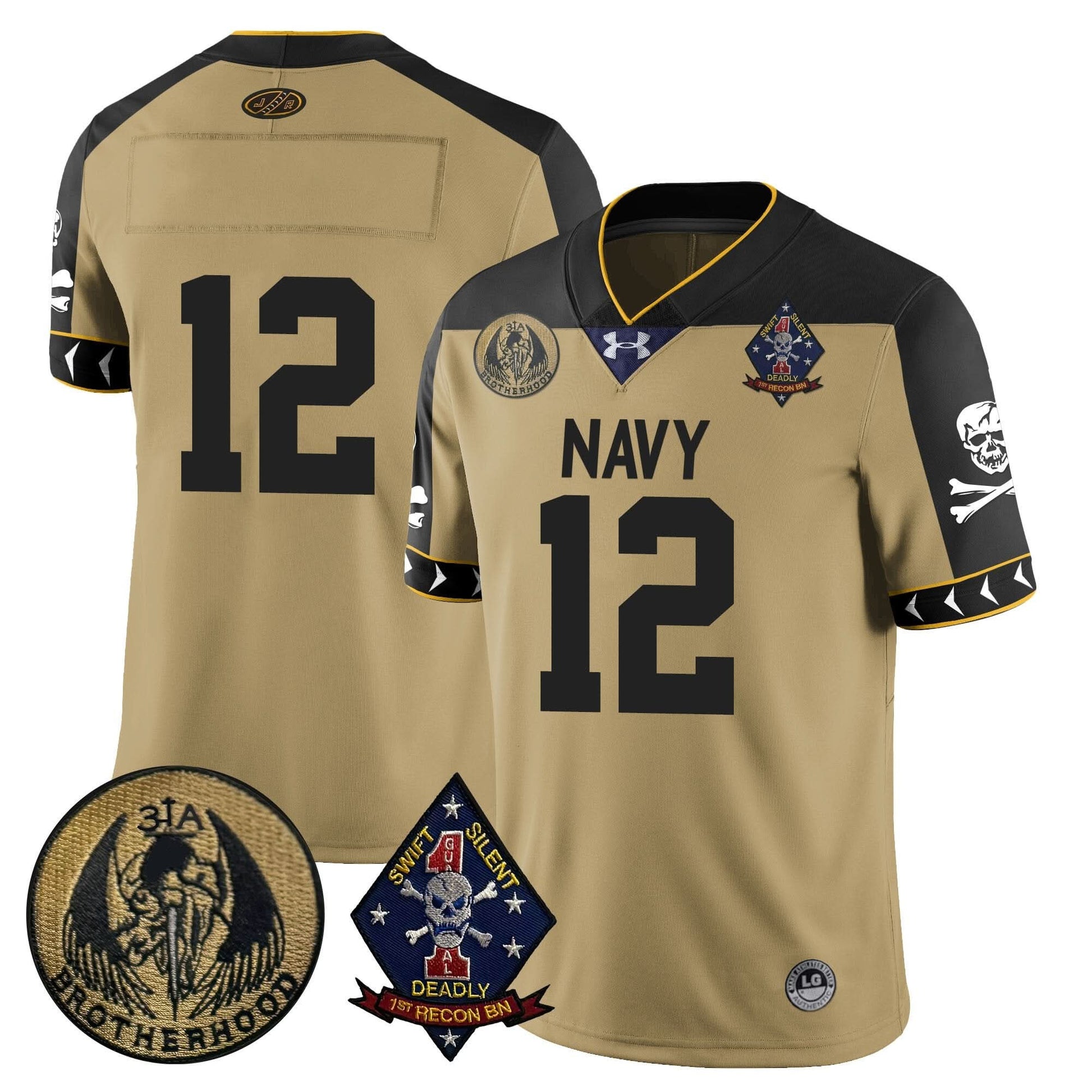 Navy Midshipmen Lacrosse Jolly Rogers Vapor Limited Jersey - All Stitched