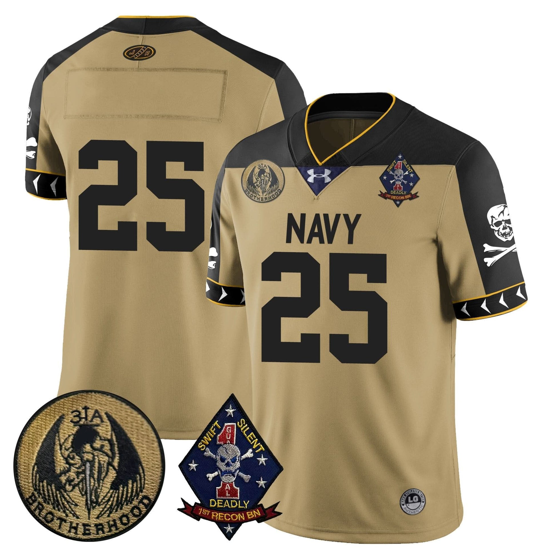 Navy Midshipmen Lacrosse Jolly Rogers Vapor Limited Jersey - All Stitched