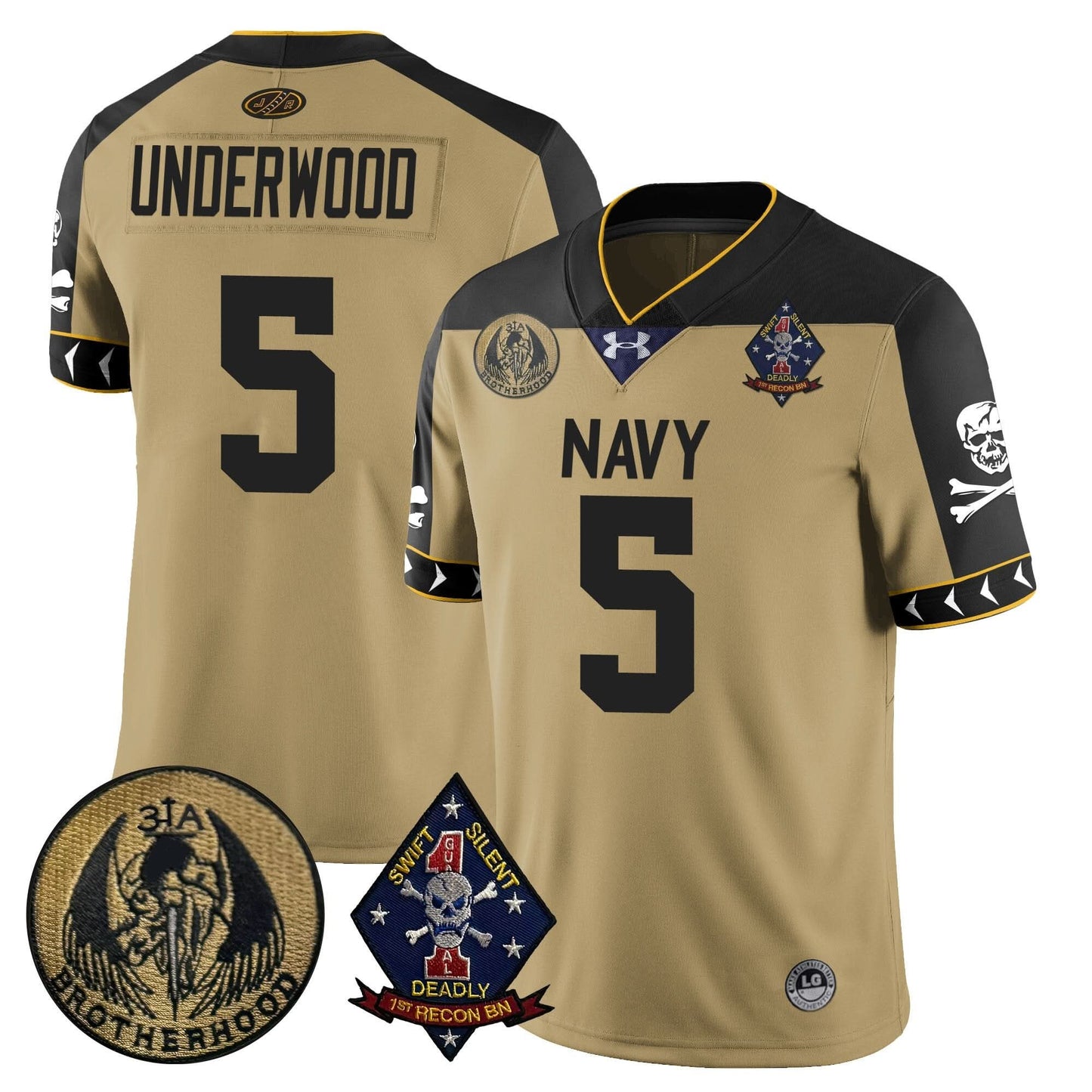 Navy Midshipmen Lacrosse Jolly Rogers Vapor Limited Jersey - All Stitched